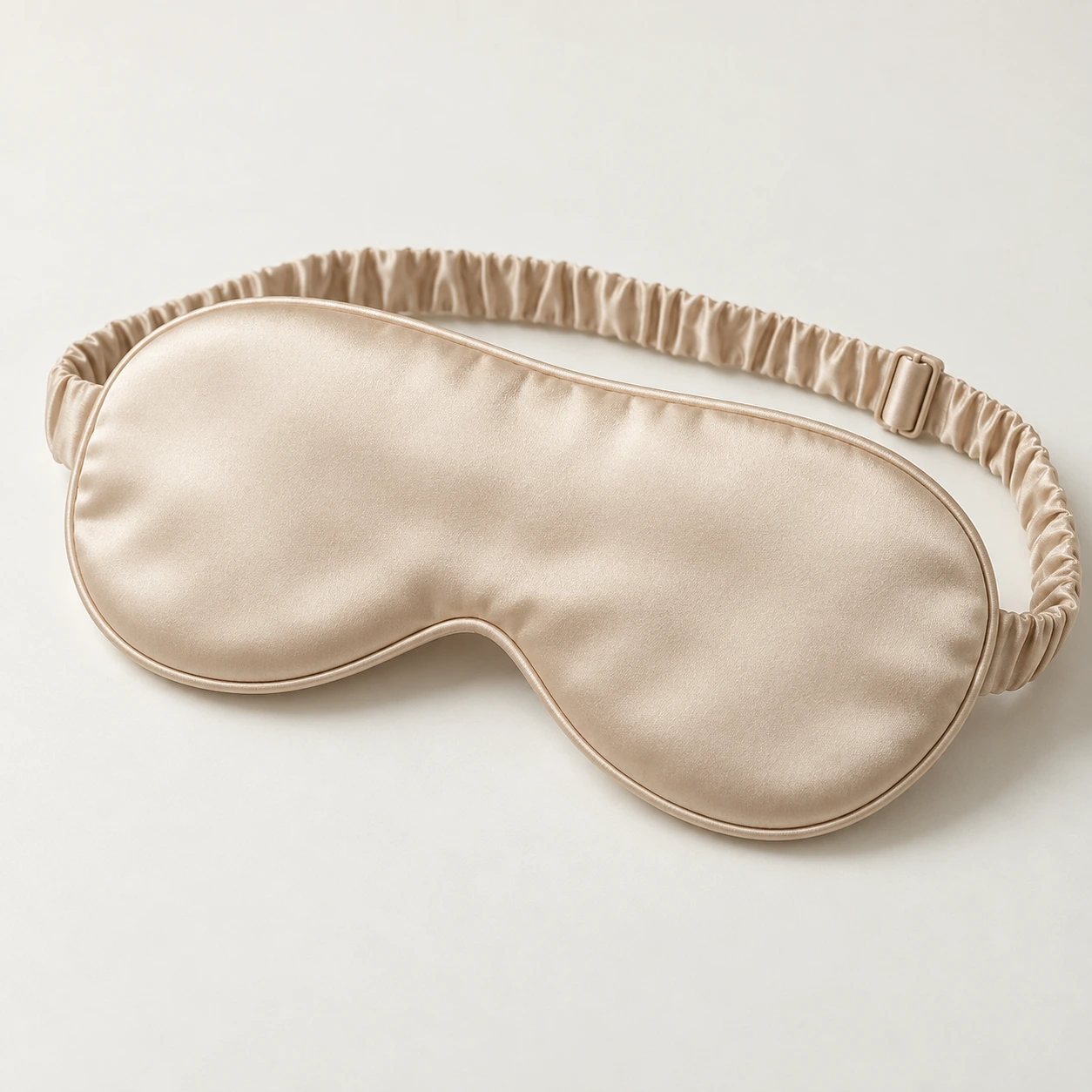 Champagne Hour silk eye mask in Champagne
